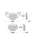 Bremsbelag Brembo Sinter Racing Off Road / Super Motard - 07YA54SX