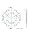 Kettenrad 47 Zähne Esjot - Teilung 5/8 x 5/16 R10,16 (525) - 2900 6447