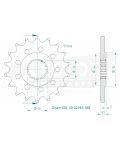 Kettenritzel 18 Zähne Esjot - Teilung 5/8 x 1/4 R10,16 (520) - 32182 18