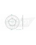 Kettenrad 55 Zähne Esjot - Teilung 1/2 x 1/4 R7,75 (420) - 1300 1655