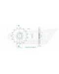 Kettenritzel 15 Zähne Esjot - Teilung 5/8 x 1/4 R10,16 (520) - 3210 3515