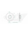 Kettenritzel 16 Zähne Esjot - Teilung 5/8 x 1/4 R10,16 (520) - 3210 7316