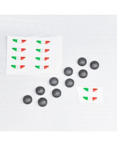 110A26389 - Gummideckel + Trikoloren-Flaggenaufkleber