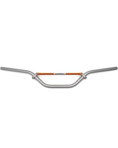 Aluminium-Lenker mit orangefarbener Querstrebe Domino Ø 22, silber eloxiert - 100 13 105