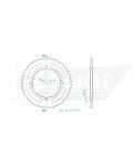 Kettenrad 47 Zähne Esjot - Teilung 1/2 x 5/16 R8,51 (428) - 1500 7547