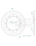 Kettenrad 46 Zähne Esjot - Teilung 5/8 x 1/4 R10,16 (520) - 3200 0146