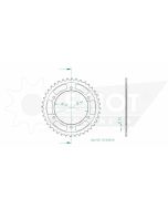 Kettenrad 40 Zähne Esjot - Teilung 5/8 x 1/4 R10,16 (520) - 3200 1840