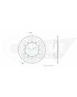 Kettenrad 43 Zähne Esjot - Teilung 5/8 x 1/4 R10,16 (520) - 3200 2943