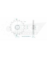 Kettenritzel 17 Zähne Esjot - Teilung 5/8 x 1/4 R10,16 (520) - 3210 4417