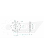Kettenritzel 13 Zähne Esjot - Teilung 5/8 x 1/4 R10,16 (520) - 3210 7013