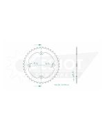 Kettenrad 40 Zähne Esjot - Teilung 5/8 x 1/4 R10,16 (520) - 32114 40