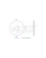 Kettenritzel 17 Zähne Esjot - Teilung 5/8 x 3/8 R10,16 (530) - 3510 0117