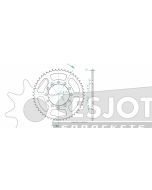 Kettenrad Alu 51 Zähne Esjot - Teilung 5/8 x 1/4 R10,16 (520) - 3200 2951A