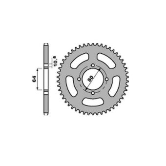 Kettenrad 28 Zähne PBR - Teilung 5/8 x 1/4 (520) - PBR 4394 28