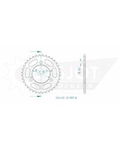 Kettenrad 36 Zähne Esjot - Teilung 1/2 x 1/4 R7,75 (420) - 1300 0136