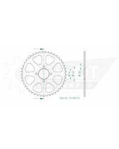 Kettenrad 45 Zähne Esjot - Teilung 1/2 x 1/4 R7,75 (420)  - 1300 0345