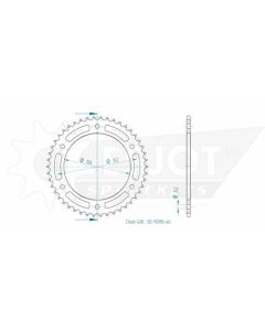 Kettenrad 46 Zähne Esjot - Teilung 1/2 x 5/16 R8,51 (428) - 1500 8546