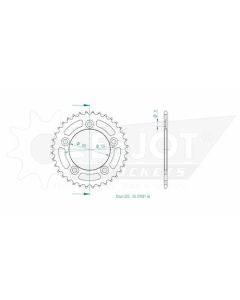 Kettenrad 36 Zähne Esjot - Teilung 5/8 x 5/16 R10,16 (525) - 2900 3136