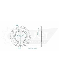 Kettenrad 37 Zähne Esjot - Teilung 5/8 x 5/16 R10,16 (525) - 2900 3537