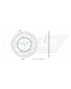 Kettenrad 38 Zähne Esjot - Teilung 5/8 x 5/16 R10,16 (525) - 2900 3538