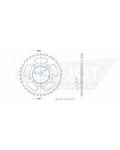 Kettenrad 36 Zähne Esjot - Teilung 5/8 x 5/16 R10,16 (525) - 2900 4436