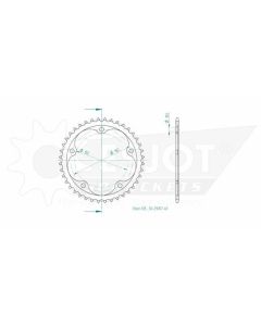 Kettenrad 40 Zähne Esjot - Teilung 5/8 x 5/16 R10,16 (525) - 2900 5740