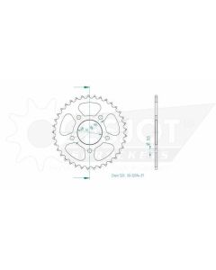 Kettenrad 37 Zähne Esjot - Teilung 5/8 x 1/4 R10,16 (520) - 3200 1437