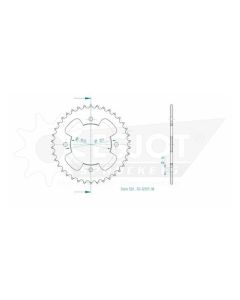 Kettenrad 38 Zähne Esjot - Teilung 5/8 x 1/4 R10,16 (520) - 32107 38