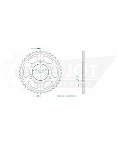 Kettenrad 38 Zähne Esjot - Teilung 5/8 x 3/8 R10,16 (530) - 3500 4338