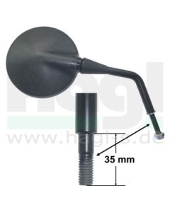 Spiegel rechts BUMM 1911/87VRMe - Gehäuse Kunststoff schwarz Durchmesser 120 mm, - 200 21 222